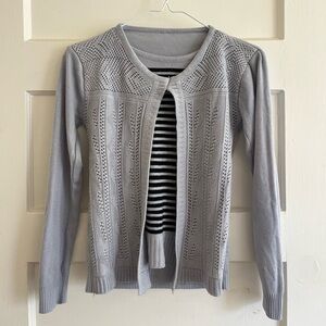 Shirt and sweater combo top